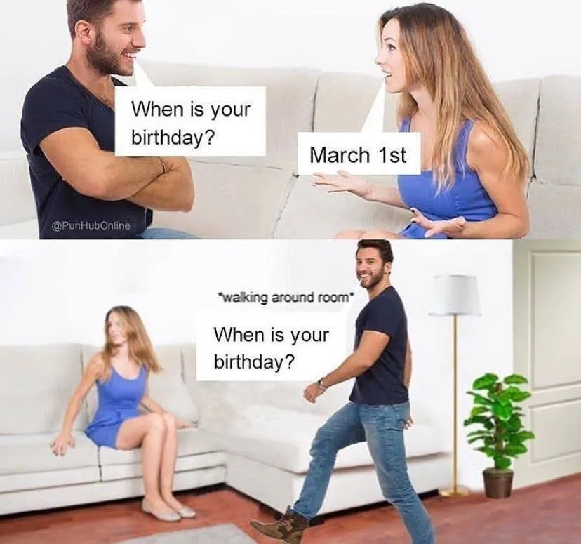 A stock image of a man walking around a room