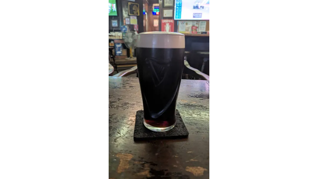 A pint of Guinness