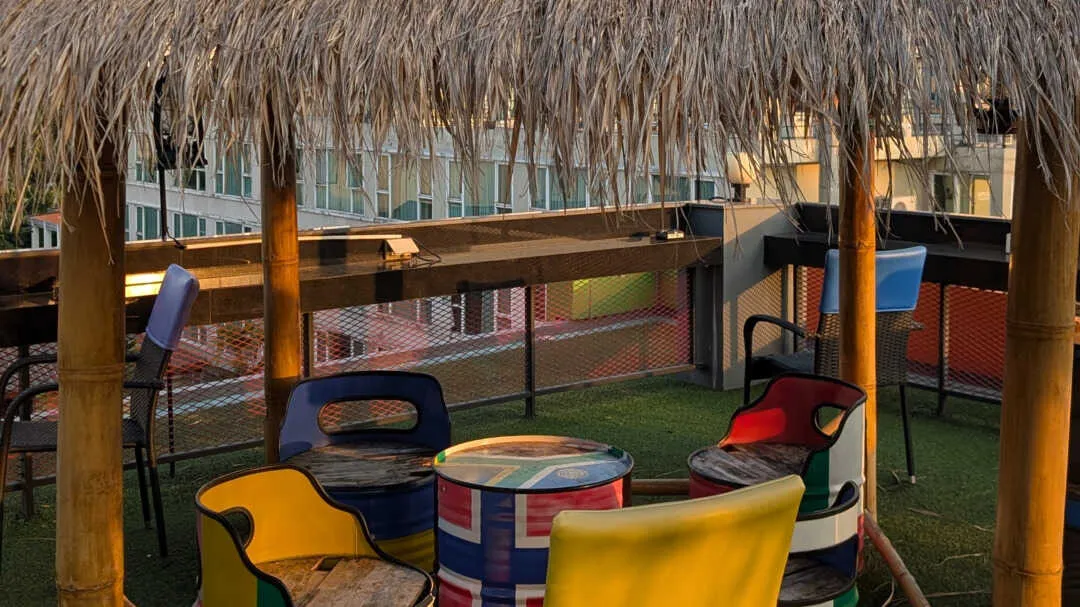 The hostel roof