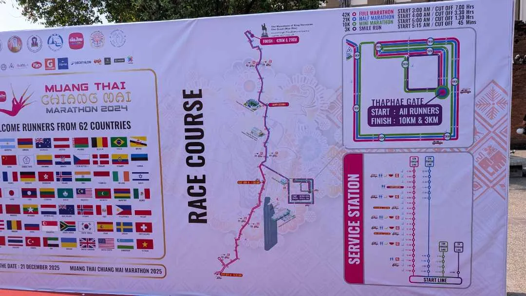 A map of the marathon course