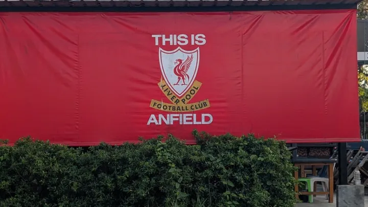 A poster of the famous This Is Anfield sign