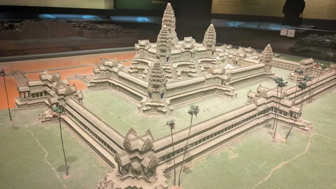 A model display of Angkor Wat