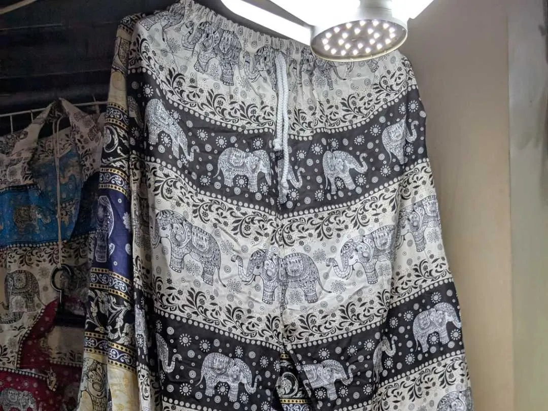 A picture of Thai elephant pants that are very popular
