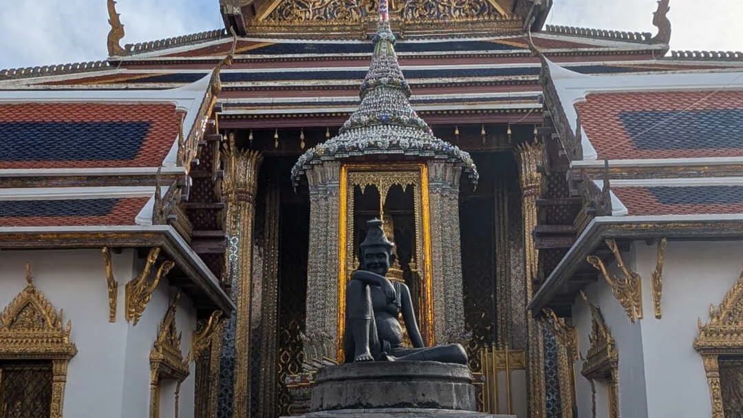 The Bronze Hermit statue outside