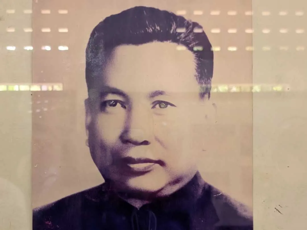 A photograph of the Khmer Rouge leader, Pol Pot