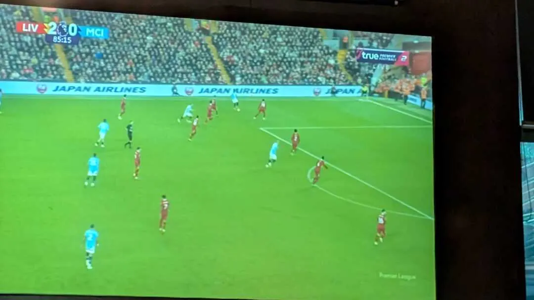 TV showing a Liverpool game